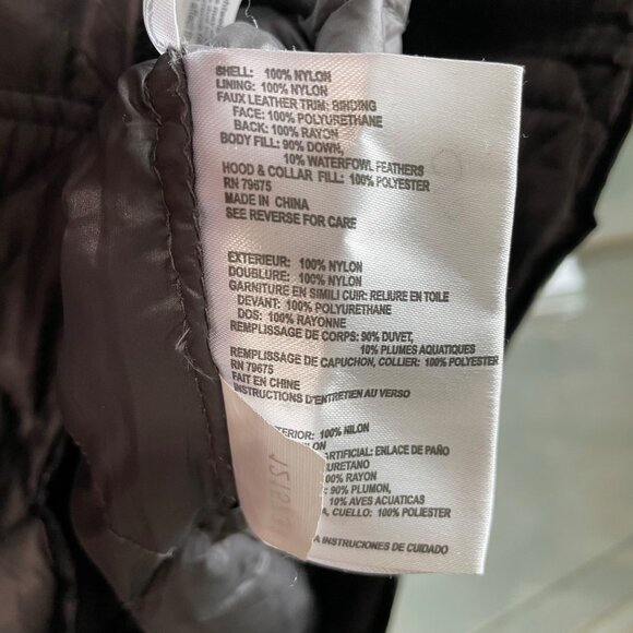 Michael Kors Puffer Coat Size Small Packable Down Quilted Hooded Full Zip Black - Picture 3 of 7